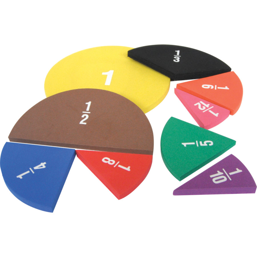 Teacher Created Resources Foam Fraction Circles (3-1/2 Inch Set Of 51 Pieces)