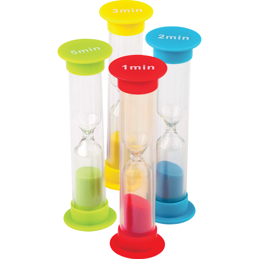 Teacher Created Resources Small Sand Timers Combo 4-Pack