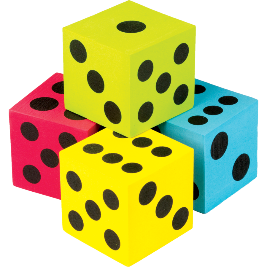 Teacher Created Resources Foam Colorful Jumbo Dice