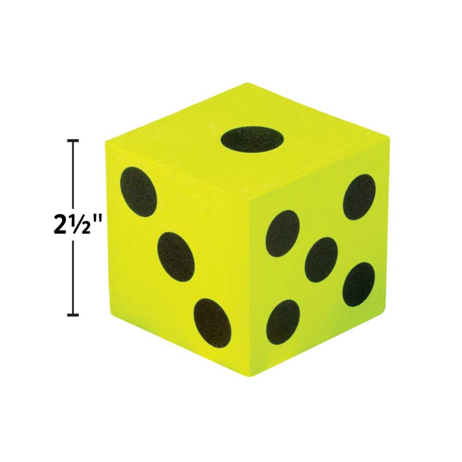 Teacher Created Resources Foam Colorful Jumbo Dice