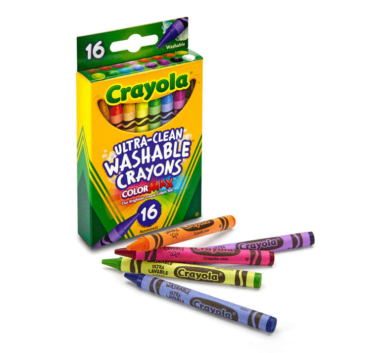 Crayola Ultra-Clean Washable Large Crayons ColorMax 16ct