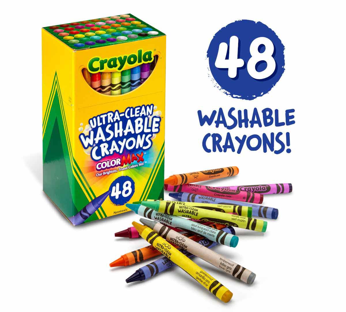 Crayola Ultra-Clean Washable Color Max Crayons 48ct