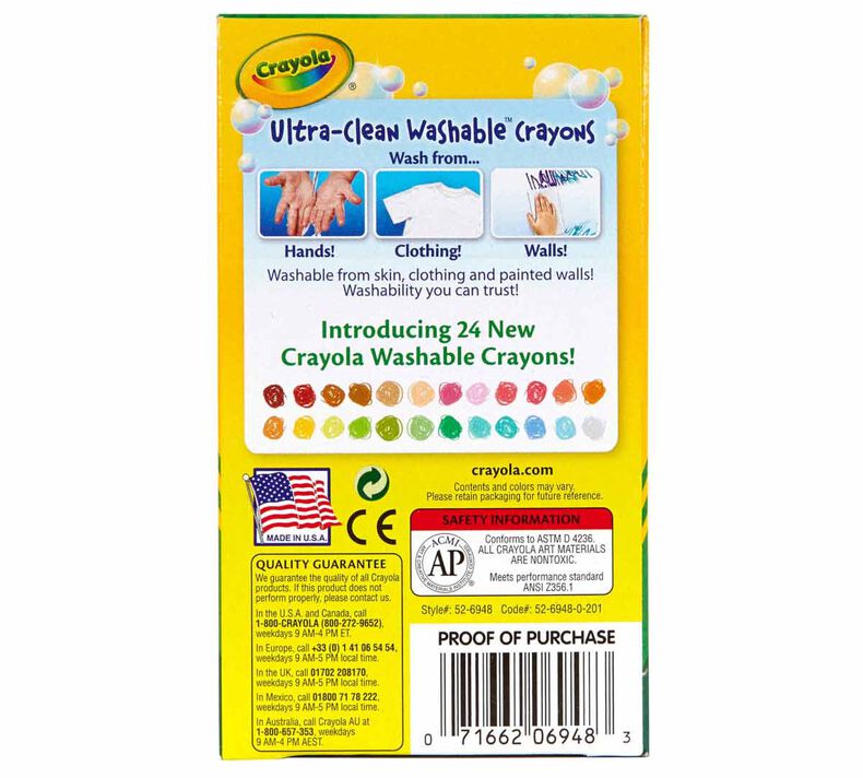 Crayola Ultra-Clean Washable Color Max Crayons 48ct