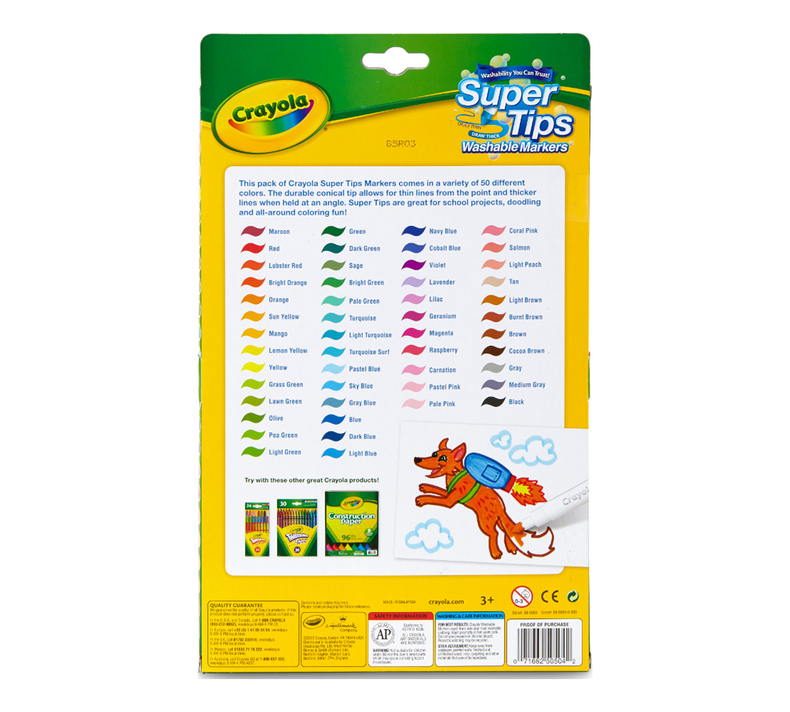 Crayola Washable Super Tips 50ct