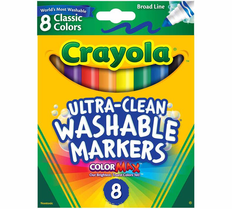 Crayola Ultra-Clean Washable Broad Line Markers 8ct