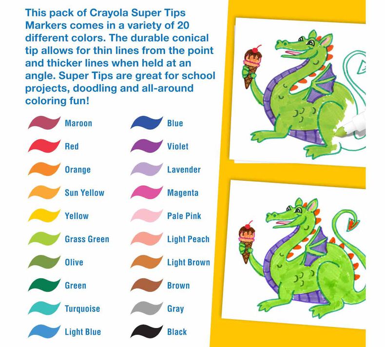 Crayola Super Tips Washable Markers 20ct