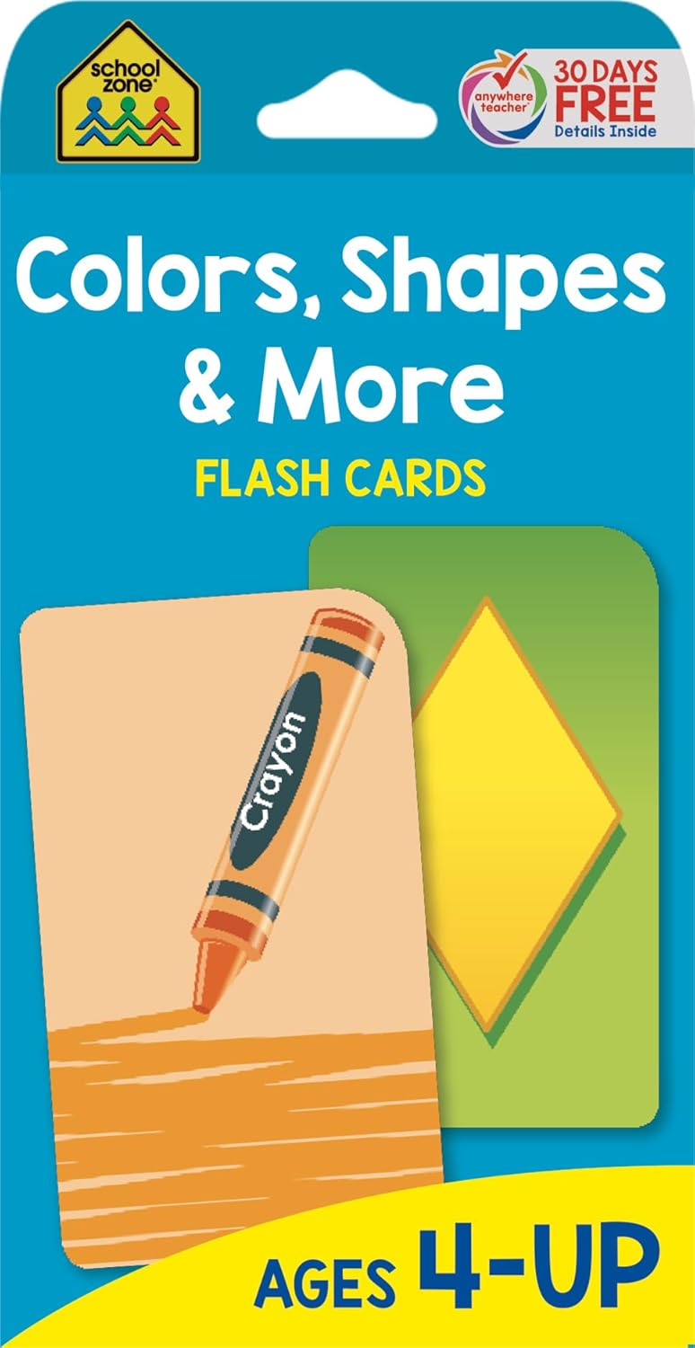 School Zone Flashcards: Colours, Shapes & More