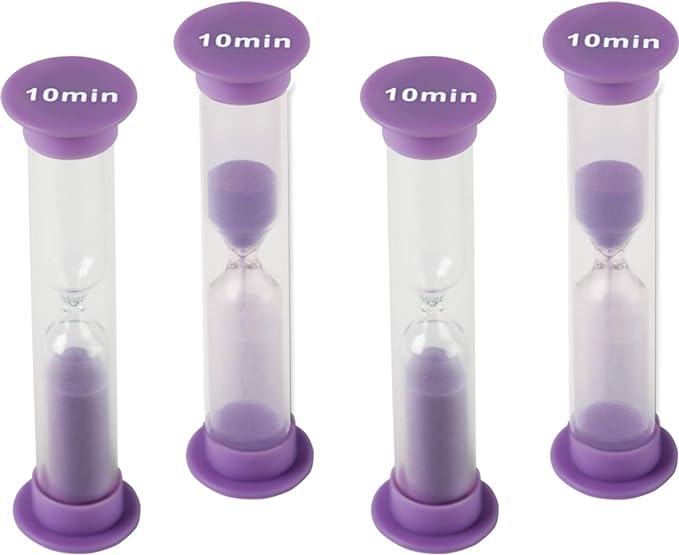 Teacher Created Resources 10-Minute Sand Timers Combo Small (Pack of 4)