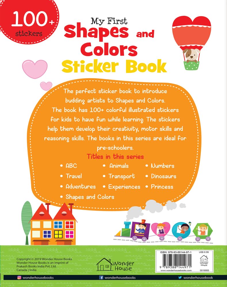 My First Shapes And Colours Sticker Book: Exciting Sticker Book With 100 Stickers