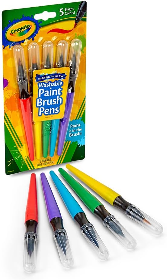 Crayola Washable Paint Brush Pen 5ct