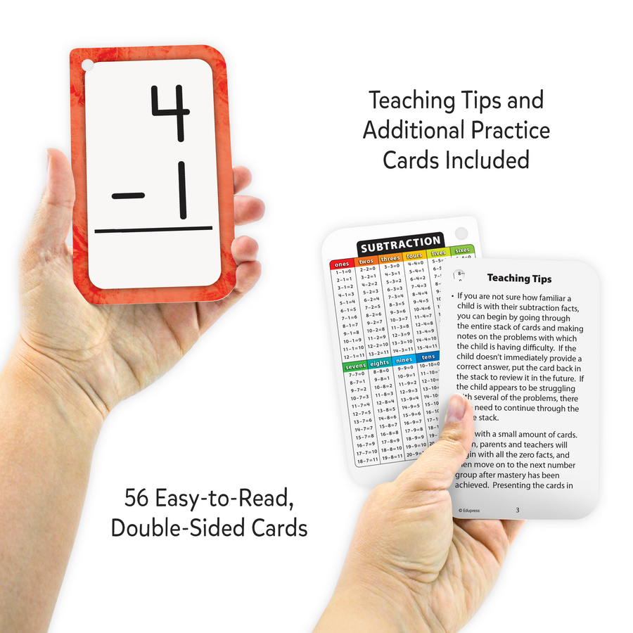 Teacher Created Resources Subtraction 0-12 Flash Cards