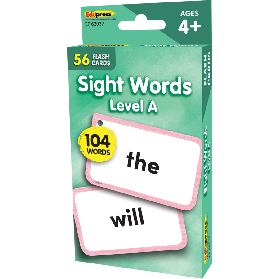 Teacher Created Resources Sight Words Flash Cards - Level A