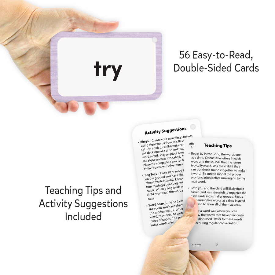 Teacher Created Resources Sight Words Flash Cards - 3 Letter Words