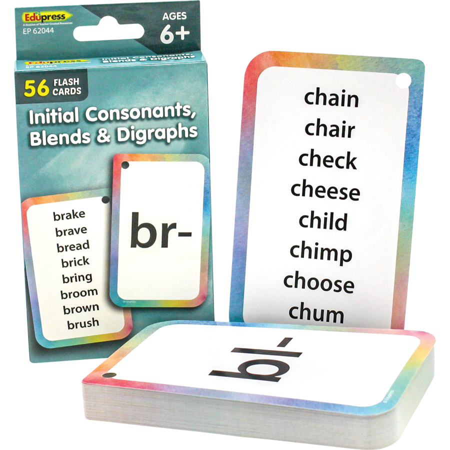 Teacher Created Resources Initial Consonants, Blends & Digraphs Flash Cards