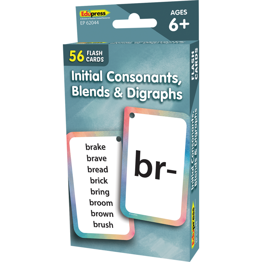 Teacher Created Resources Initial Consonants, Blends & Digraphs Flash Cards