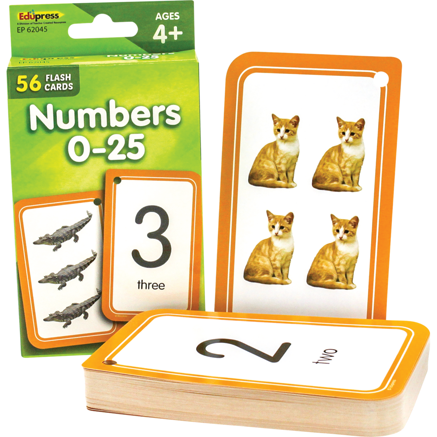 Teacher Created Resources Numbers 0-25 Flash Cards