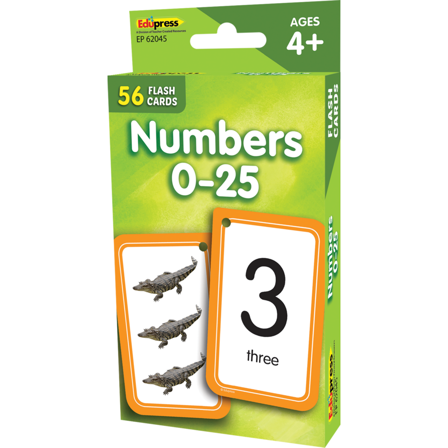 Teacher Created Resources Numbers 0-25 Flash Cards