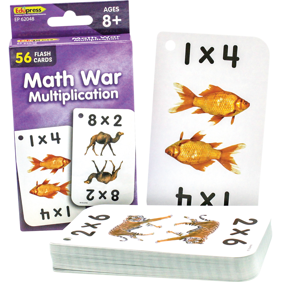 Teacher Created Resources Math War Multiplication Flash Cards