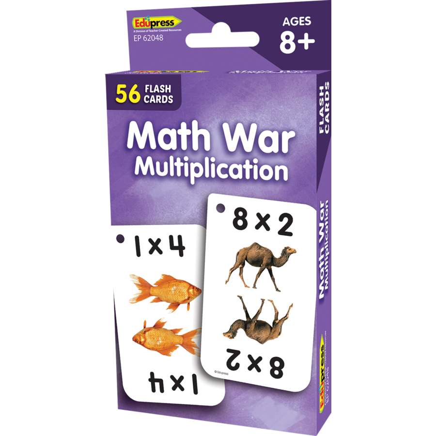 Teacher Created Resources Math War Multiplication Flash Cards