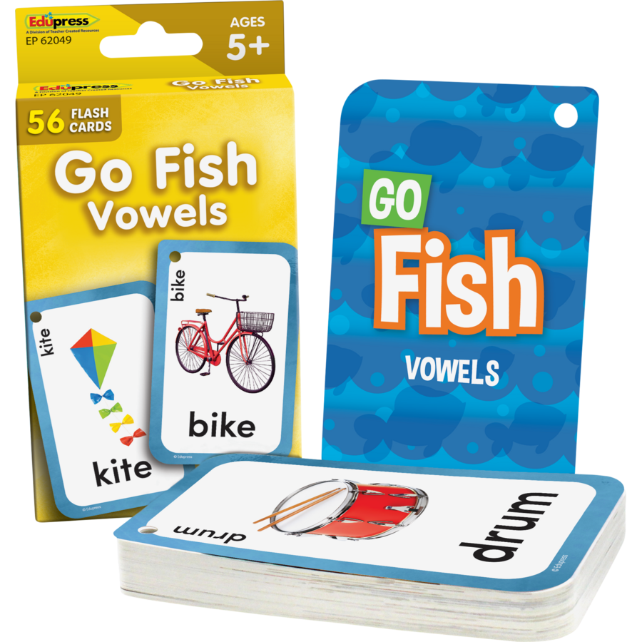 Teacher Created Resources Go Fish Vowels Flash Cards