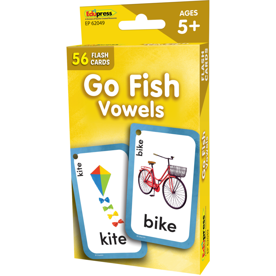 Teacher Created Resources Go Fish Vowels Flash Cards