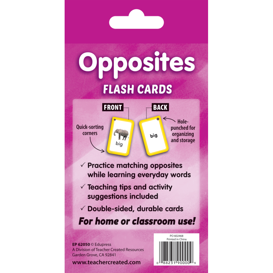 Teacher Created Resources Opposites Flash Cards