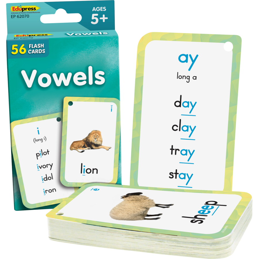 Teacher Created Resources Vowels Flash Cards