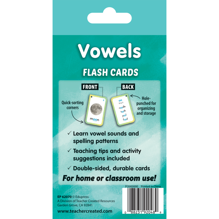 Teacher Created Resources Vowels Flash Cards