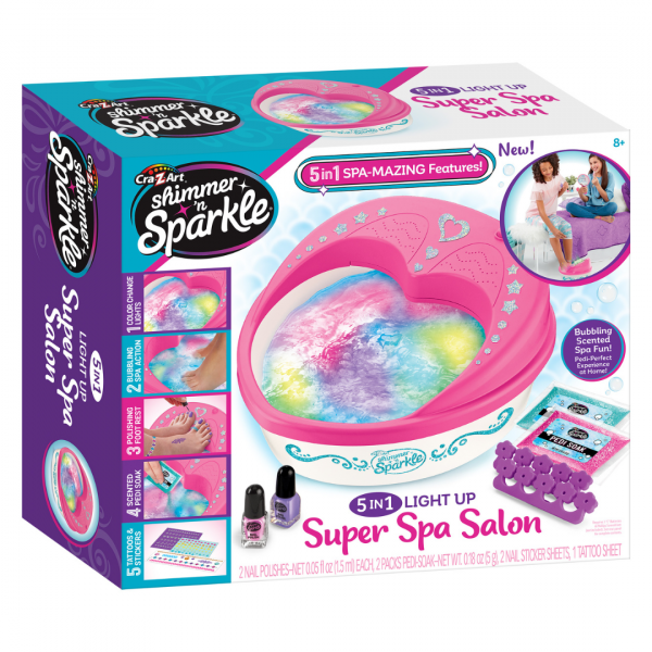 Cra-Z-Art Shimmer & Sparkle 5-in-1 Light Up Super Spa Salon