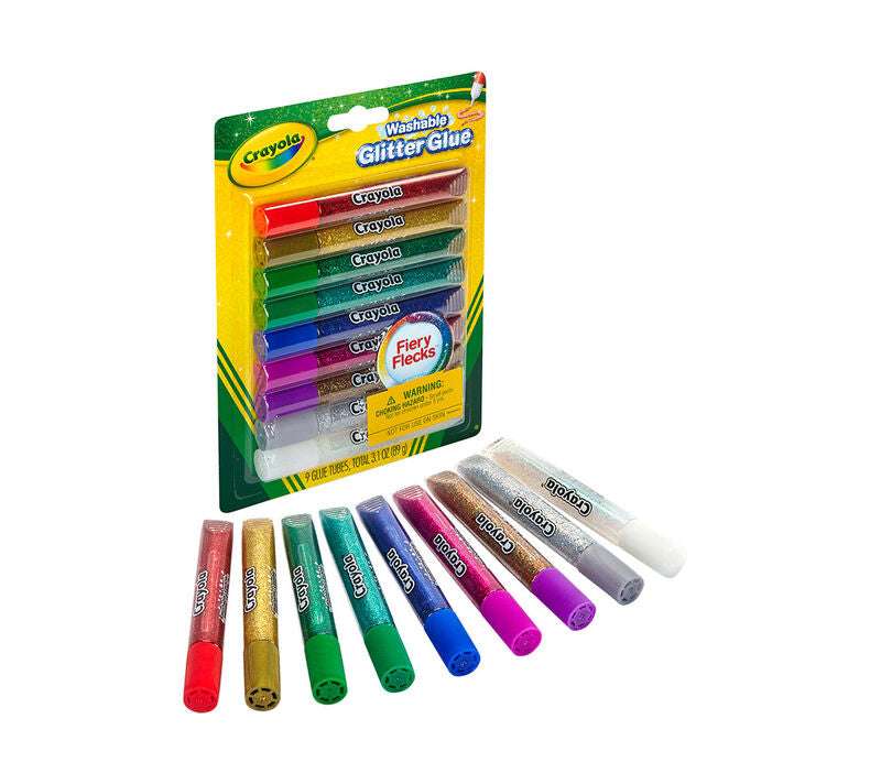 Crayola Washable Glitter Glue 9ct