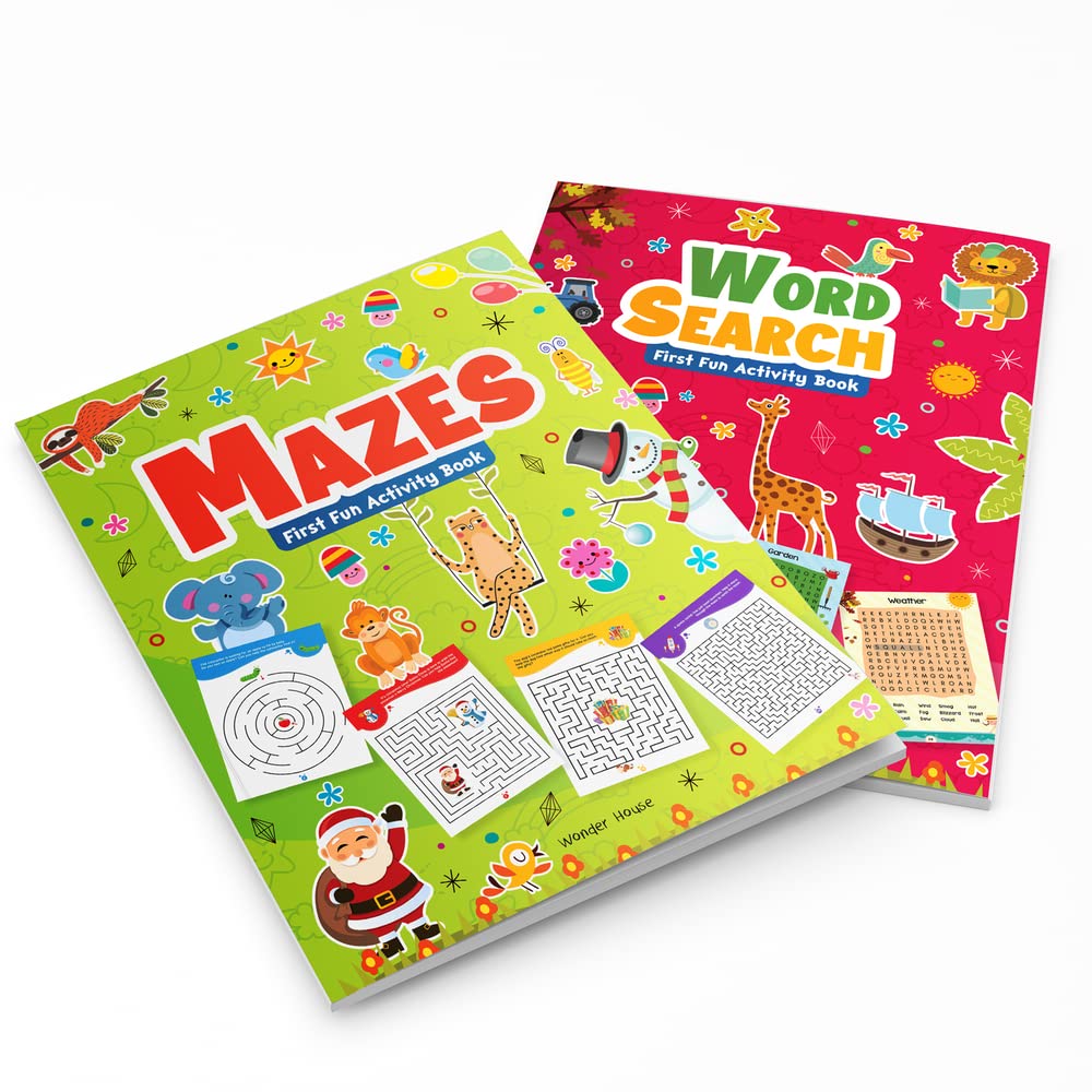 My First Fun Activity Boxset Of 4 Books: Spot The Difference, Mazes, Word Search & Dot To Dot