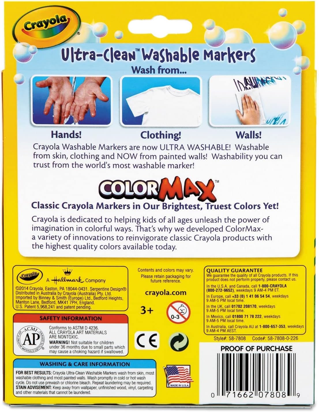 Crayola Washable Markers Classic Broad Line 8ct