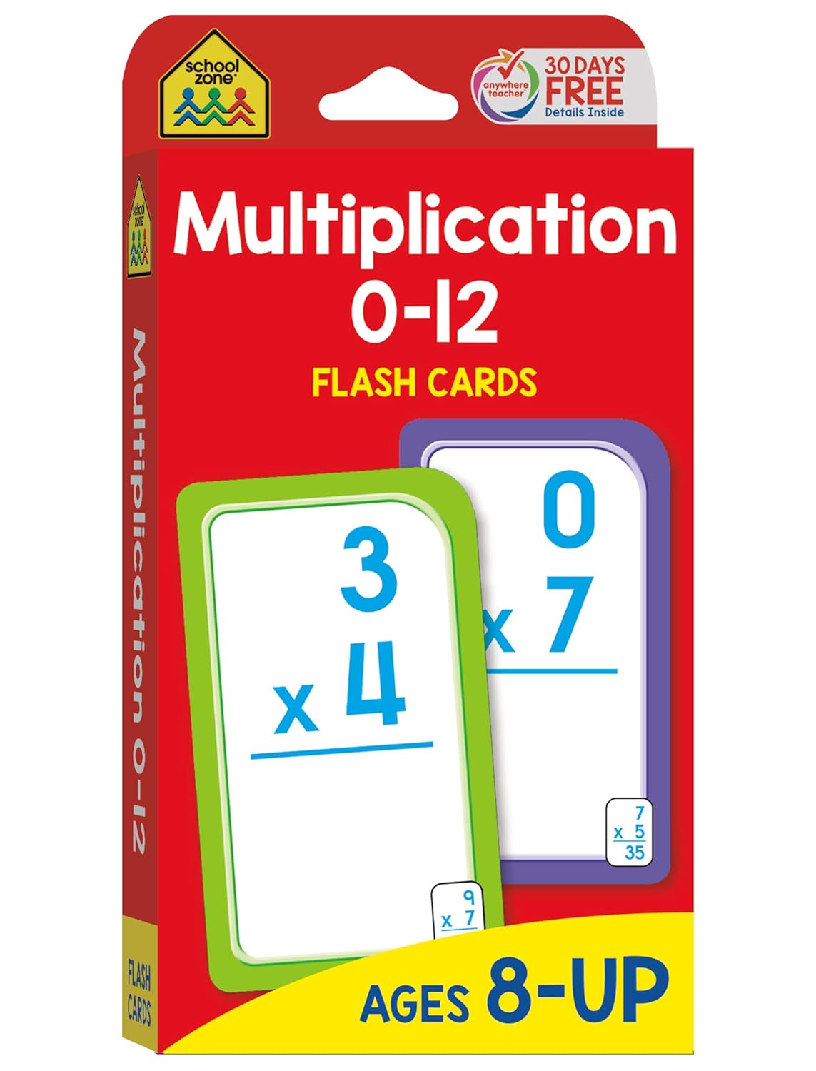 School Zone Flashcards: Multiplication 0-12