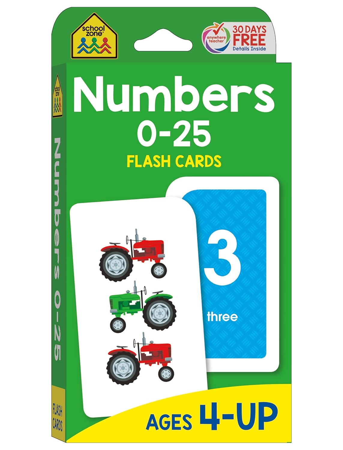 School Zone Flashcards: Numbers 0-25