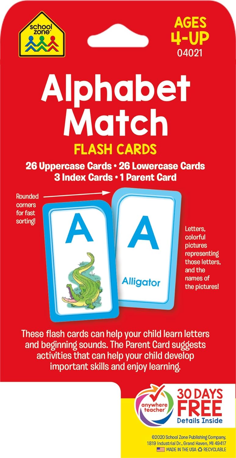 School Zone Flashcards: Alphabet Match