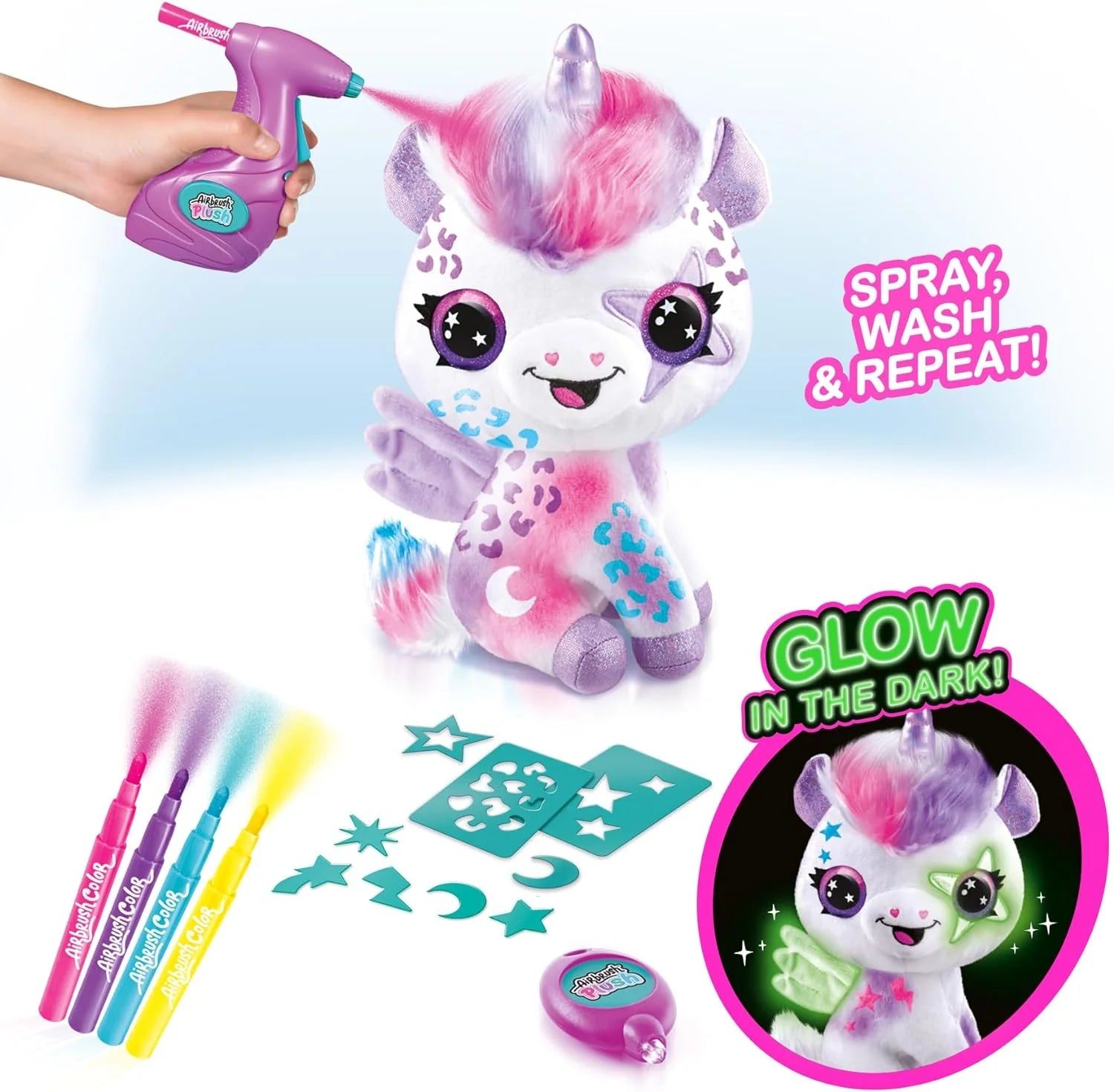 Style 4 Ever Airbrush Plush Glow-in-the-Dark Unicorn