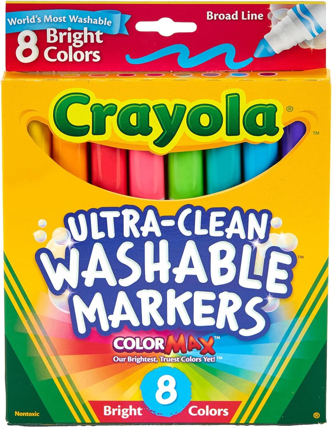 Crayola Ultra-Clean Washable Markers Bright (8ct)