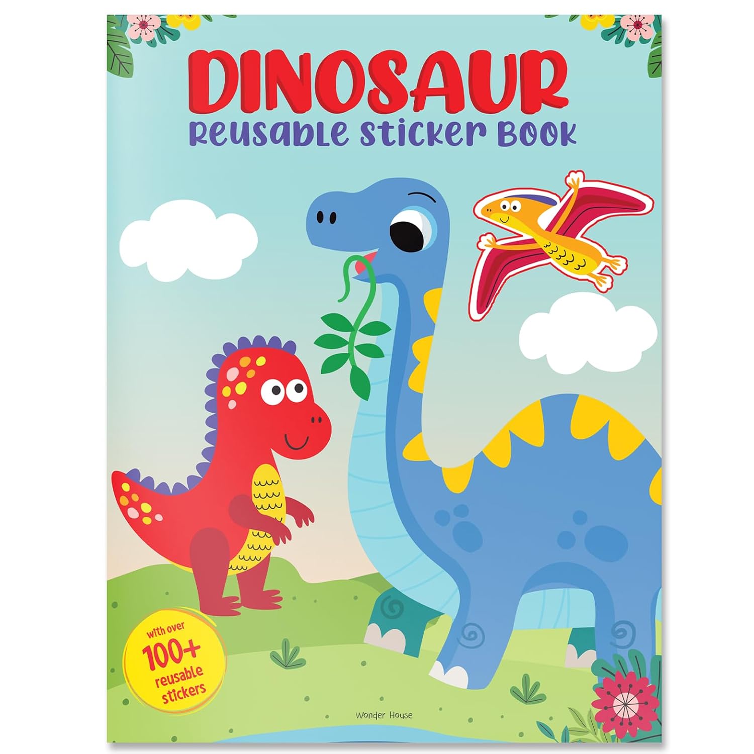 Dinosaur World Reusable Sticker Book for Children