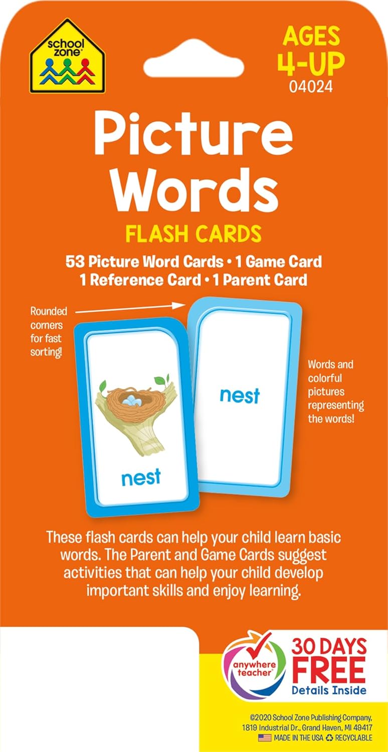 School Zone Flashcards: Picture Words