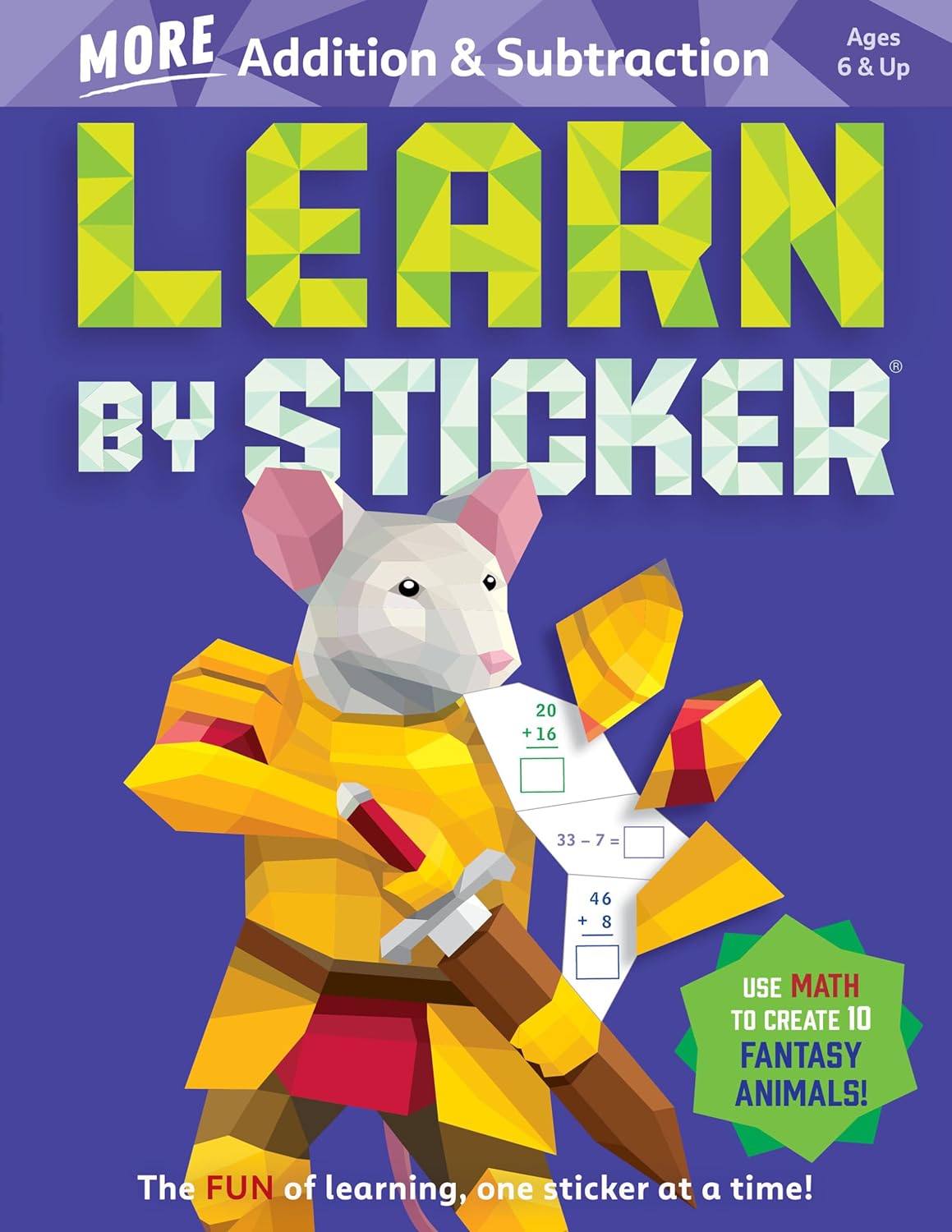 Learn by Sticker: More Addition & Subtraction