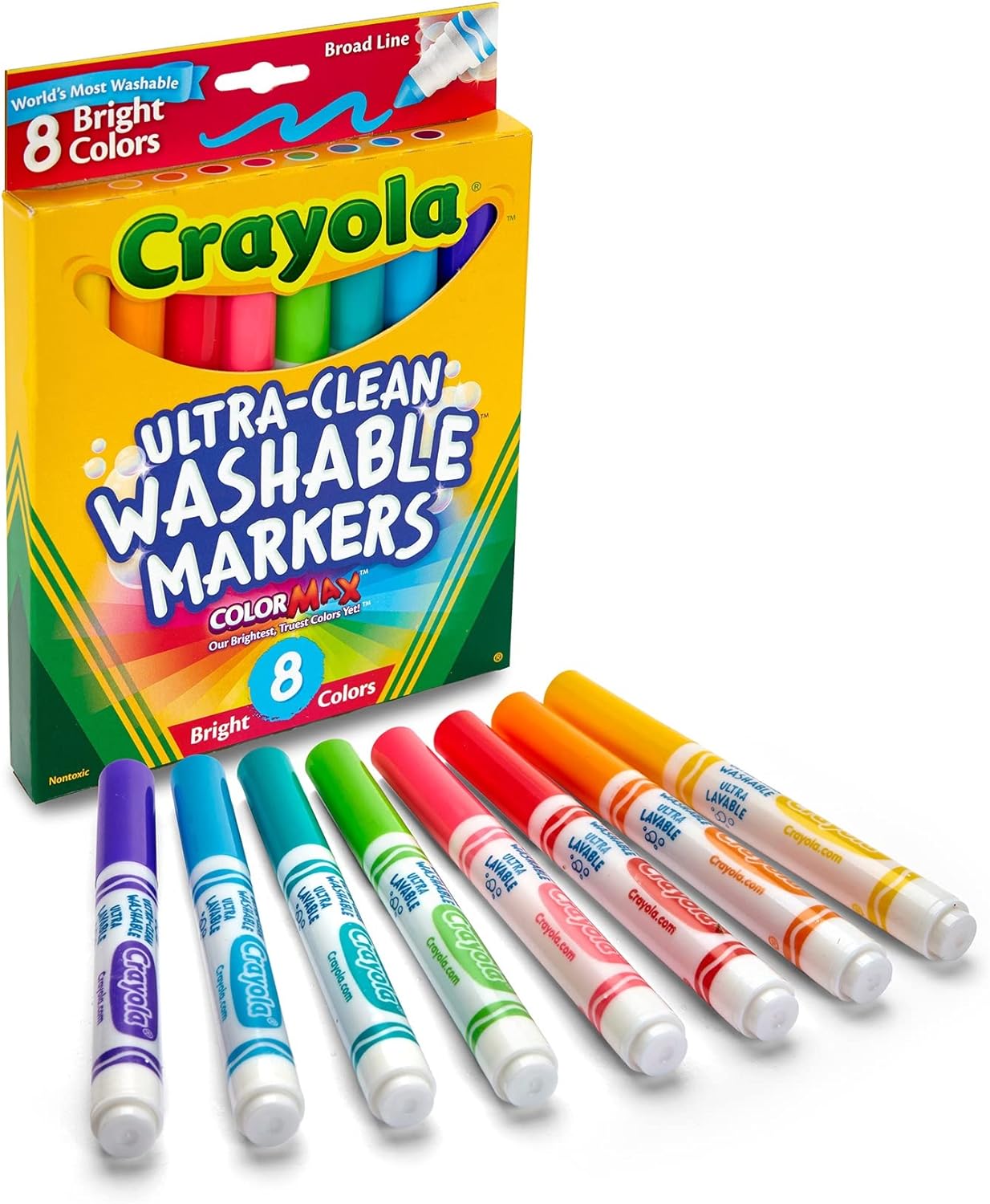 Crayola Ultra-Clean Washable Markers Bright (8ct)