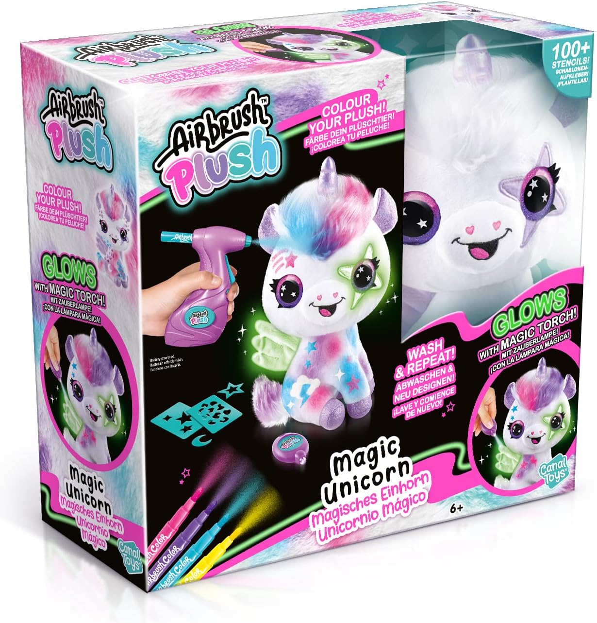 Style 4 Ever Airbrush Plush Glow-in-the-Dark Unicorn