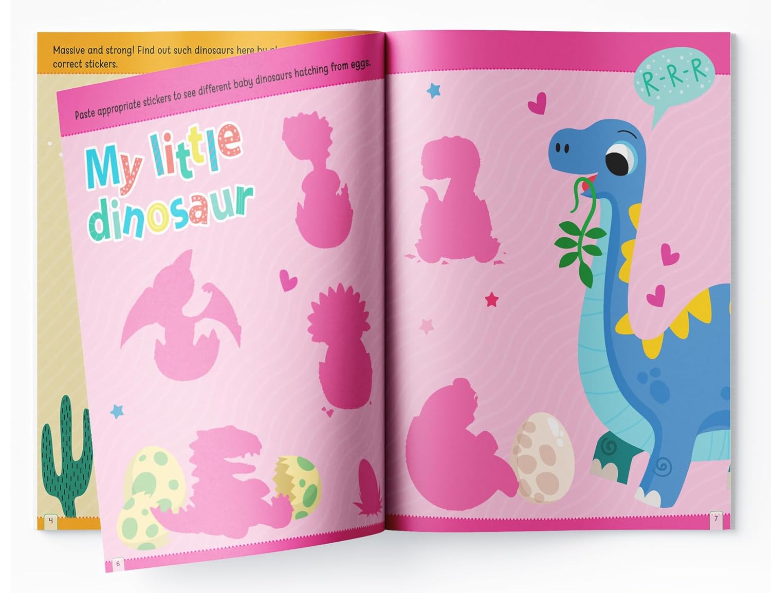 Dinosaur World Reusable Sticker Book for Children