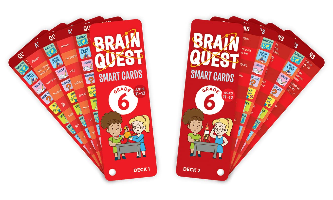 Brain Quest Smart Cards: Grade 6 (Ages 11-12)