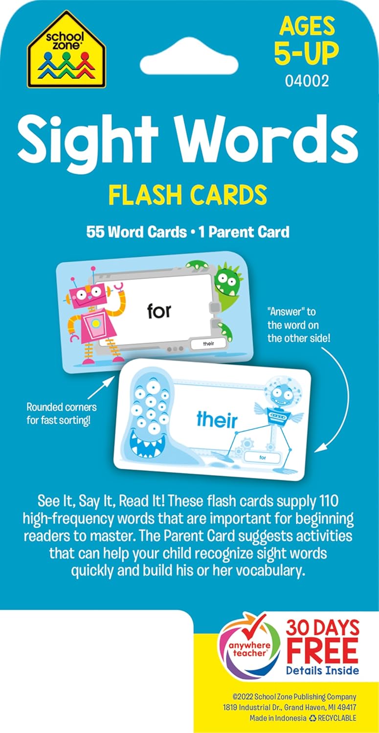 School Zone Flashcards: Sight Words