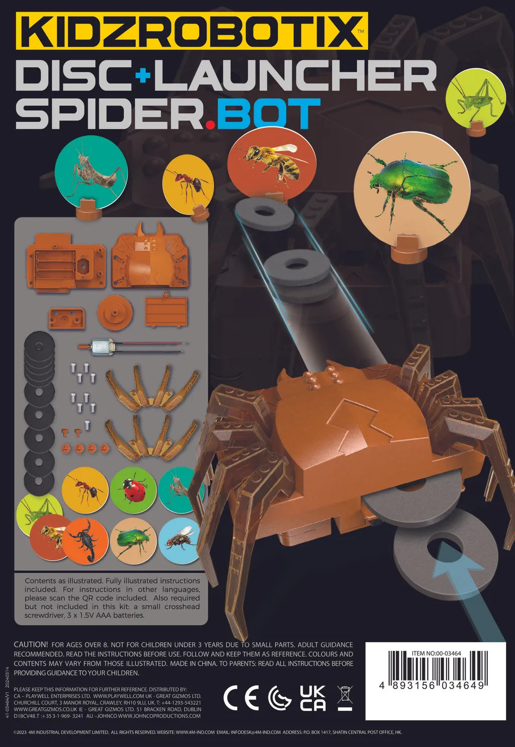 4M KidzRobotix Disc Launcher Spider Bot