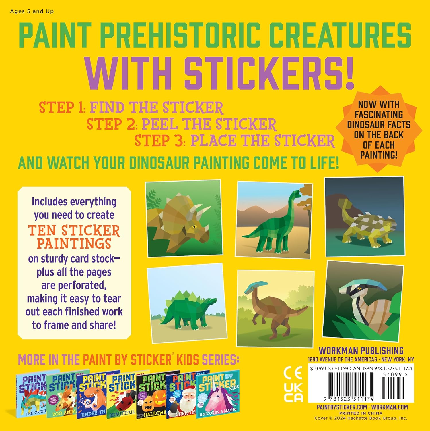 Paint By Sticker Kids: Dinosaurs