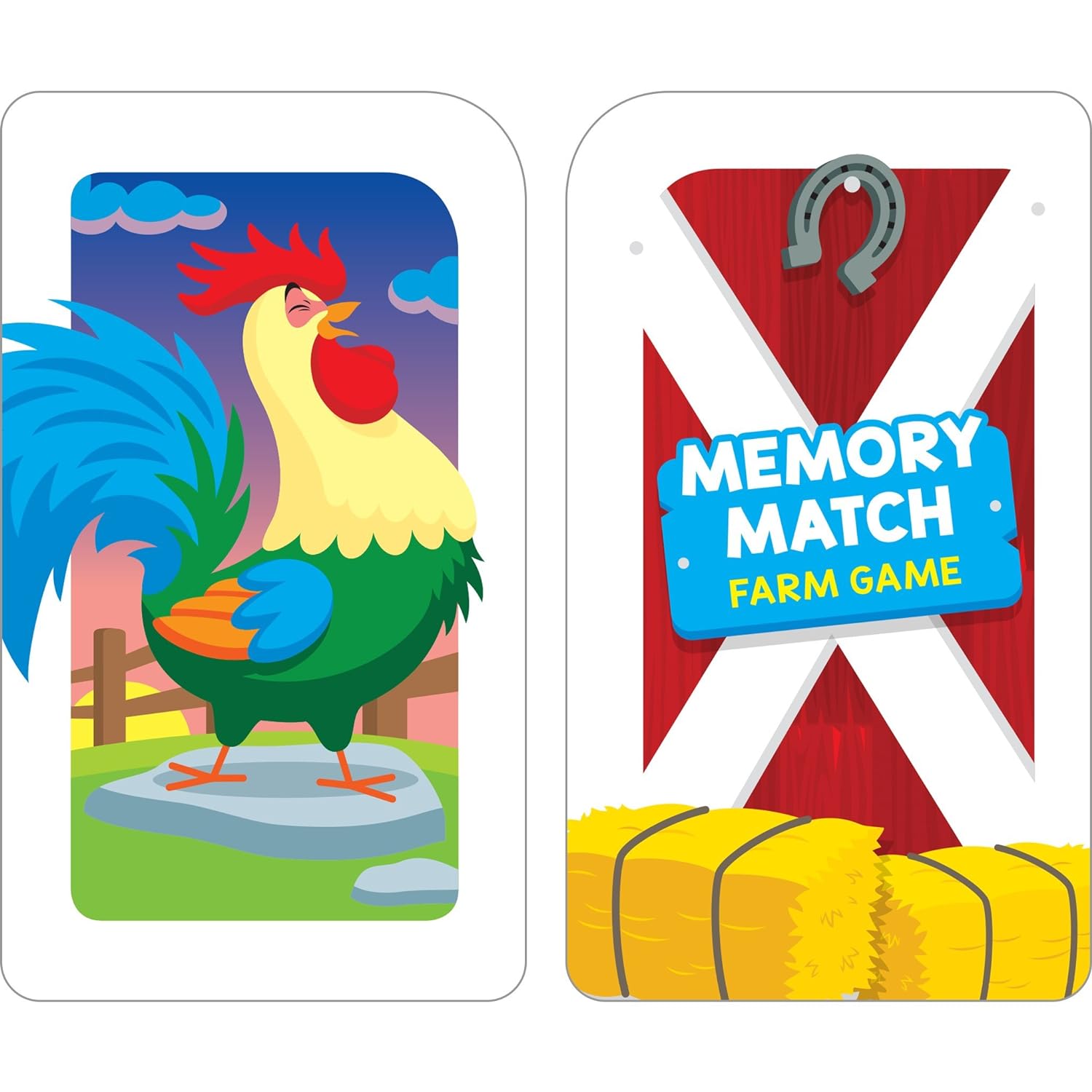 School Zone Memory Match Farm Flash Card Game