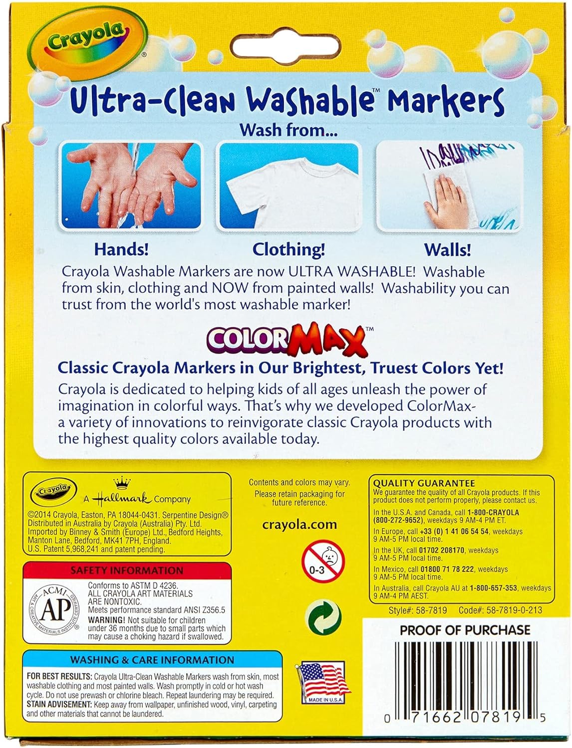 Crayola Ultra-Clean Washable Markers Bright (8ct)