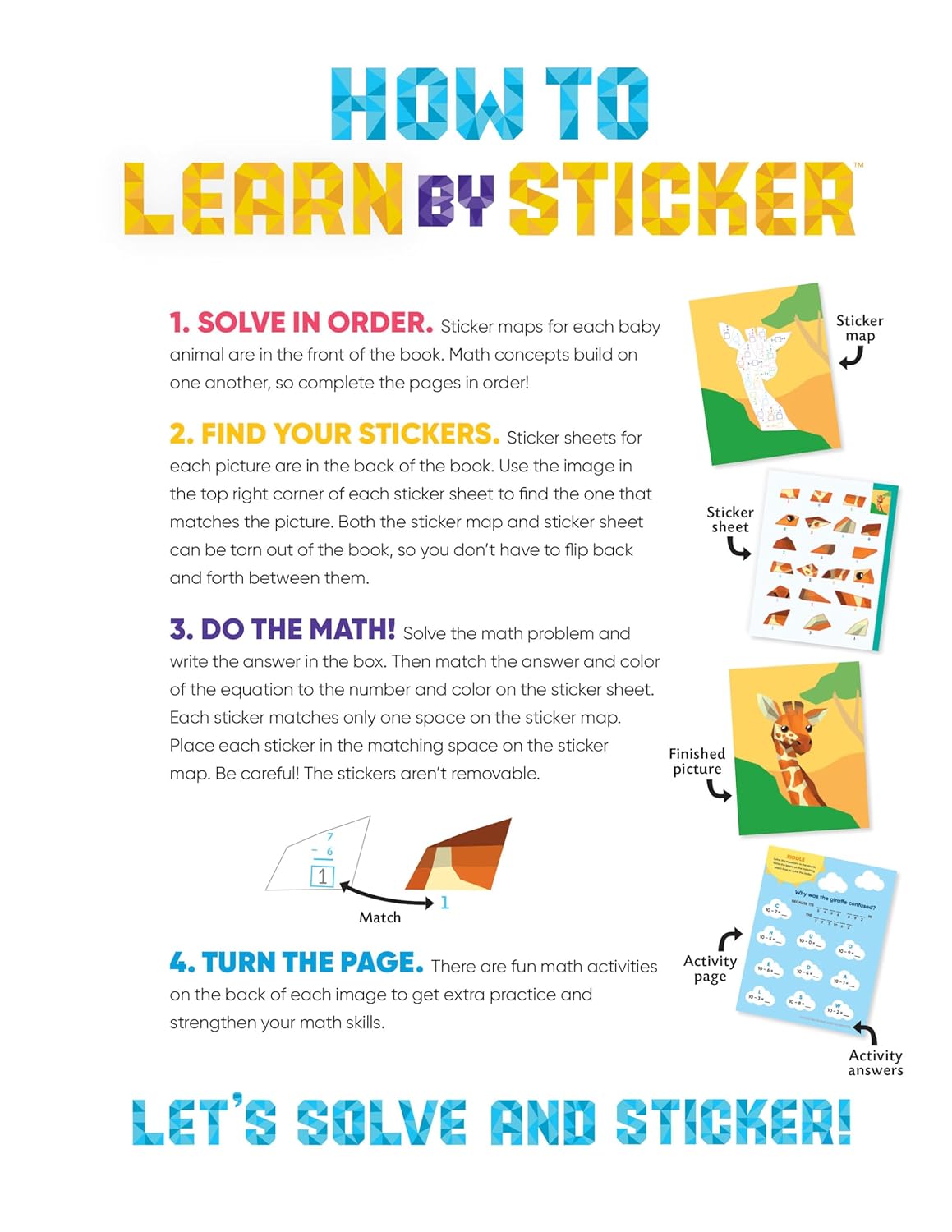 Learn by Sticker: Addition And Subtraction